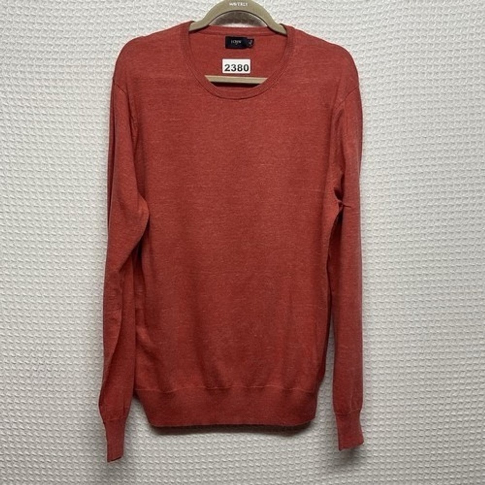 J. Crew Orange Marled Knit Crewneck‎ Lightweight Sweater Men XL China